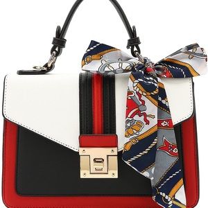 SCARLETON Handbag Purse Crossbody Bag Top Handle Shoulder Bag with Scarf